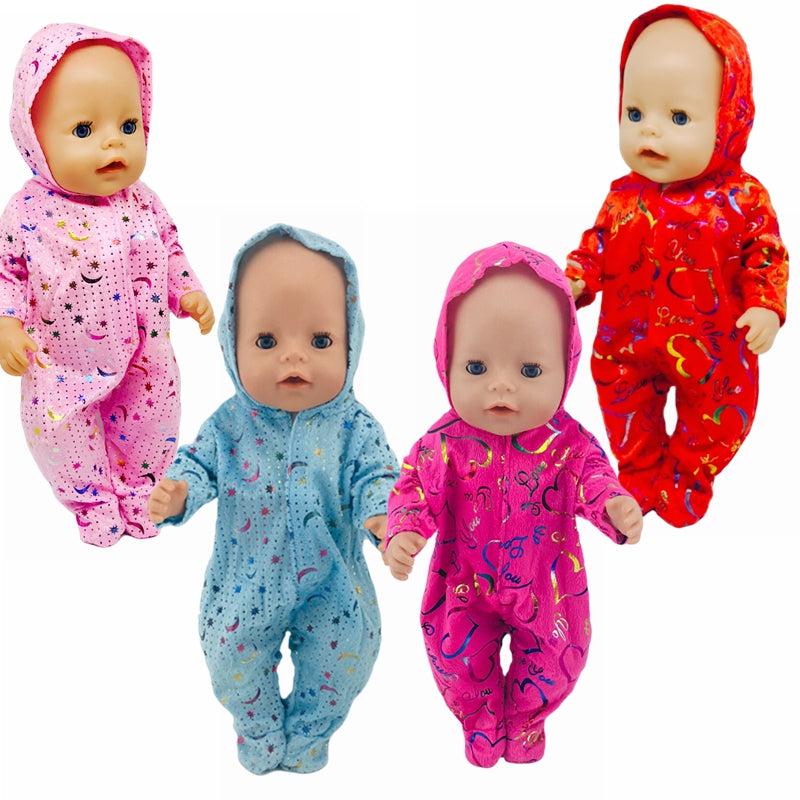Bling Bling Hooded Jumpsuit Rompers Doll Clothes Outfit