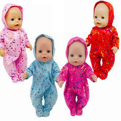 Bling Bling Hooded Jumpsuit Rompers Doll Clothes Outfit
