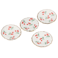 1:12 Dollhouse Miniatures Cherry Dishes Plate Kitchen Accessory