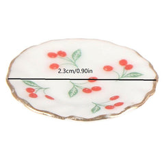1:12 Dollhouse Miniatures Cherry Dishes Plate Kitchen Accessory