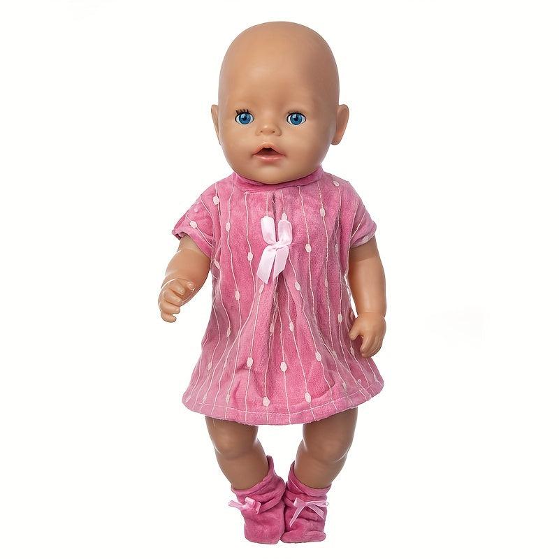 Pink Dress Doll Clothes Fit 17in Doll - Doll Not Included