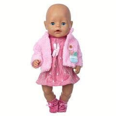 Pink Dress Doll Clothes Fit 17in Doll - Doll Not Included
