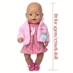 Pink Dress Doll Clothes Fit 17in Doll - Doll Not Included