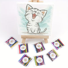 Mini Watercolor Box Crayon Painting Box Studio Scene Decoration