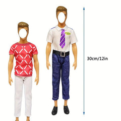 11pc Clothes & Accessories for 12' Boy Doll: 5 Outfits, Rackets, Shoes, Laptop