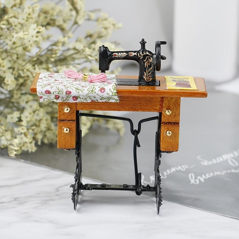 Mini Sewing Machine for Doll House Decoration