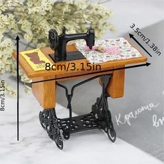 Mini Sewing Machine for Doll House Decoration