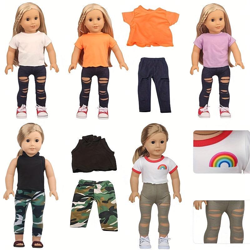 Doll T Shirt Pants Set for American Girls Dolls