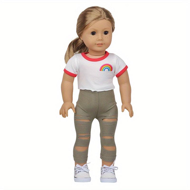 Doll T Shirt Pants Set for American Girls Dolls