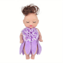 Mini Reborn Baby Dolls Set Washable Lifelike Babies with Animal Clothes