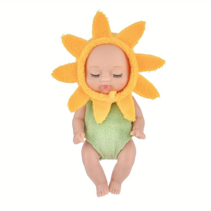 Mini Reborn Baby Dolls Set Washable Lifelike Babies with Animal Clothes