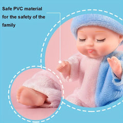 Mini Reborn Baby Dolls Set Washable Lifelike Babies with Animal Clothes