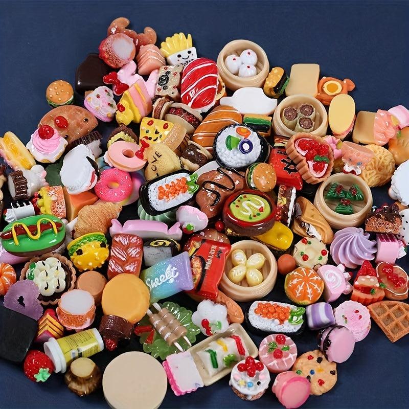 10 Pcs Dollhouse Food Snacks Cake Wine Drinks Kids Holiday Toy