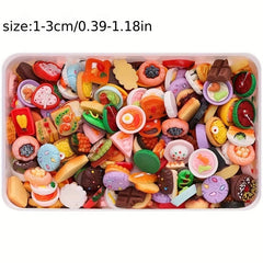 10 Pcs Dollhouse Food Snacks Cake Wine Drinks Kids Holiday Toy