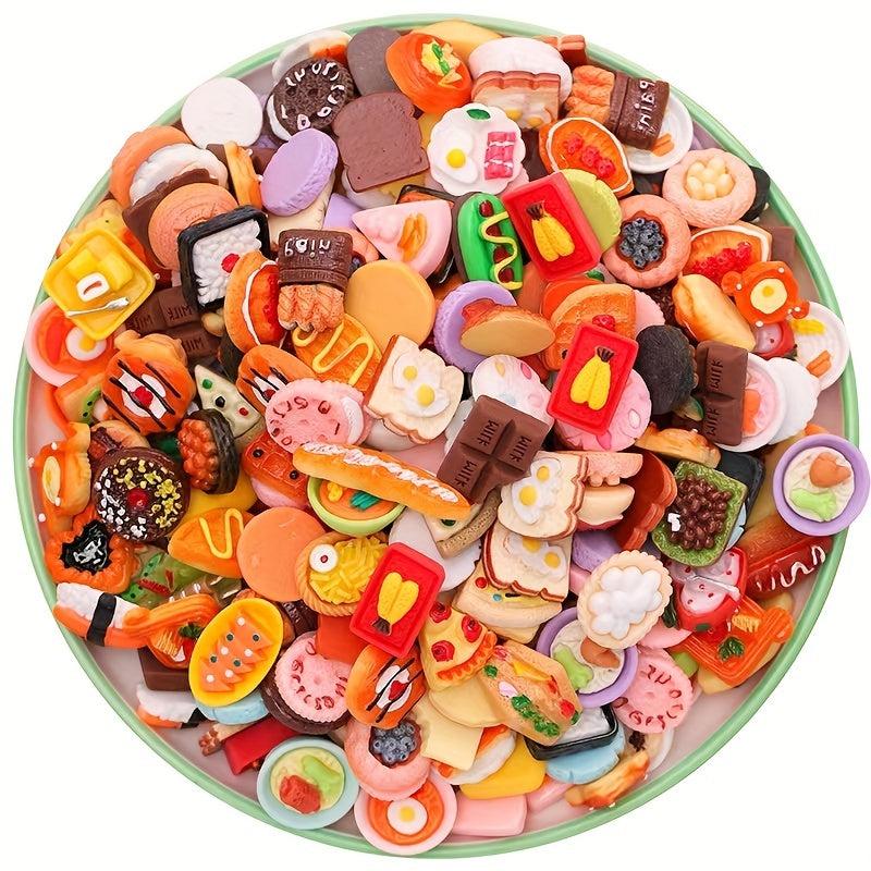 10 Pcs Dollhouse Food Snacks Cake Wine Drinks Kids Holiday Toy