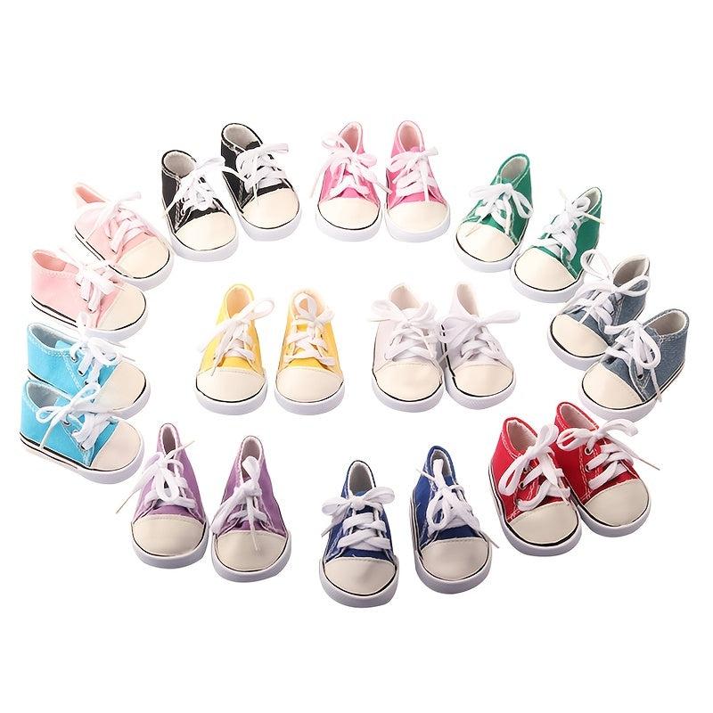 18 Inch Doll Canvas Shoes - Doll Accessories for Children