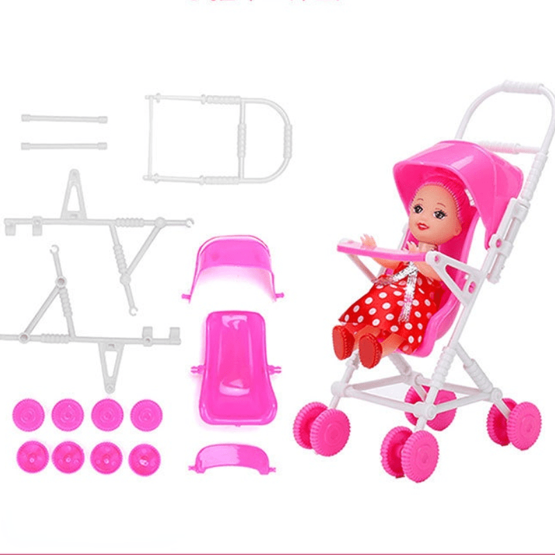 105pc Girls Pretend Play House Doll Set Mixed Accessories Toys
