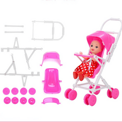 105pc Girls Pretend Play House Doll Set Mixed Accessories Toys
