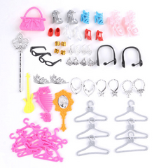 105pc Girls Pretend Play House Doll Set Mixed Accessories Toys