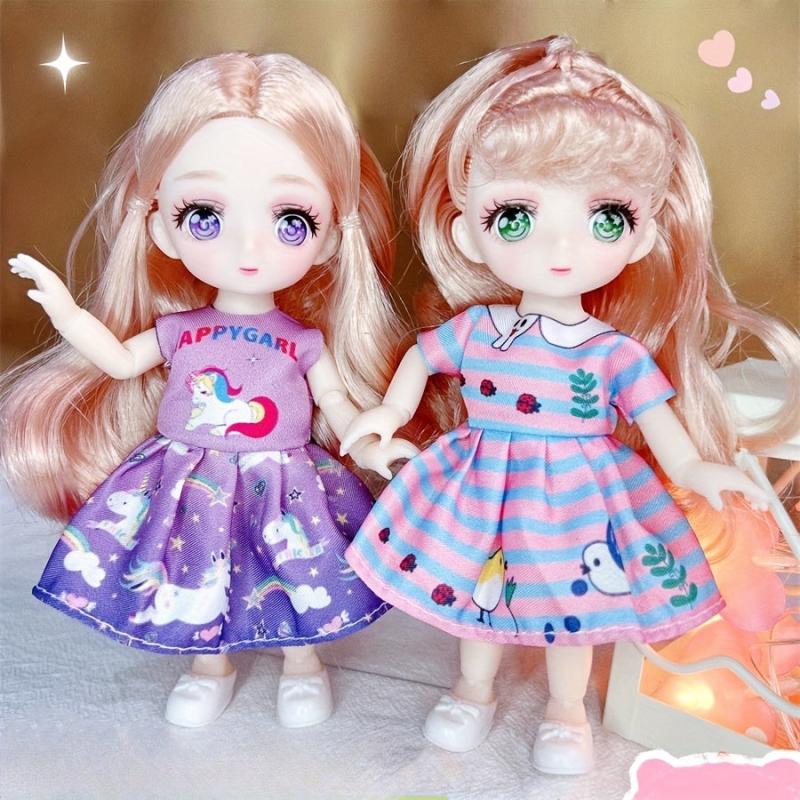 Toys Dolls For Girl BJD Doll Set Anime Eyes Diy Lovely Princess Dolls