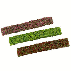 3pcs Dollhouse Elf Garden Shrub Strip Green Plant Doll House Accessories