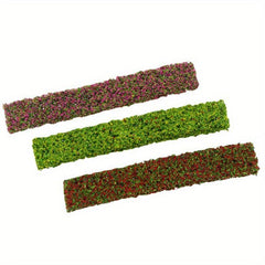 3pcs Dollhouse Elf Garden Shrub Strip Green Plant Doll House Accessories