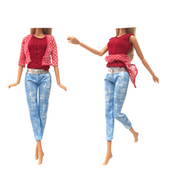 Mixed Dress Princess Suit Casual Wear Doll Accessories Set Girl Gift Toy