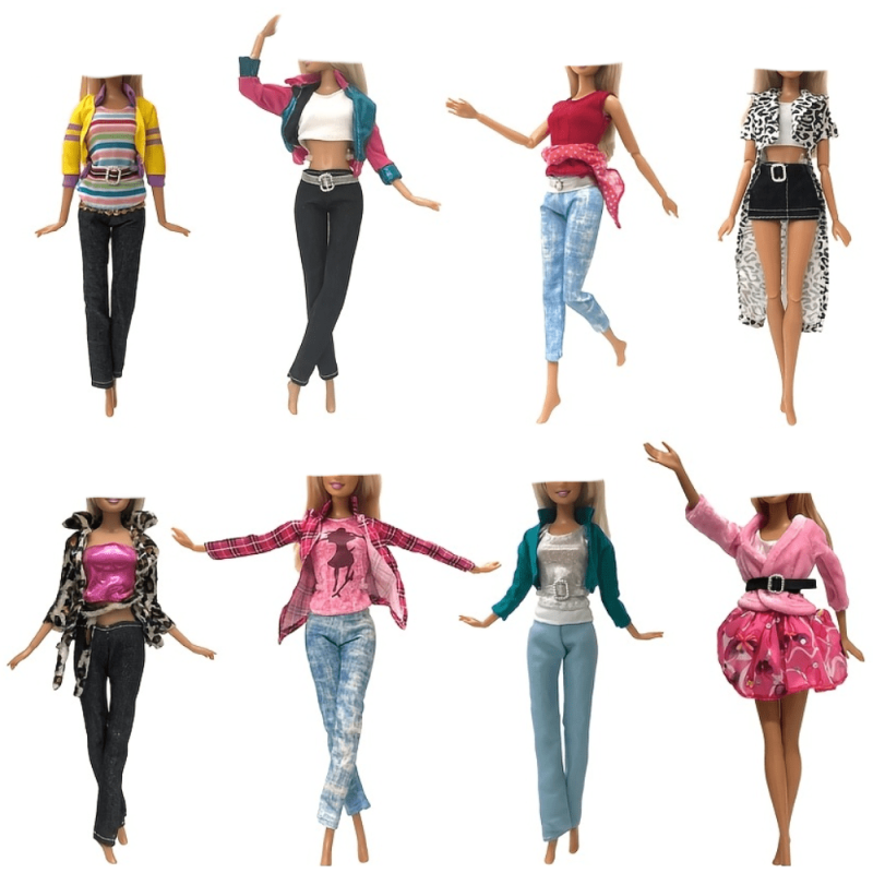 Mixed Dress Princess Suit Casual Wear Doll Accessories Set Girl Gift Toy