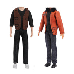 2 Sets Casual Boy Doll Winter Outfits & Accessories for 11.8in Dolls