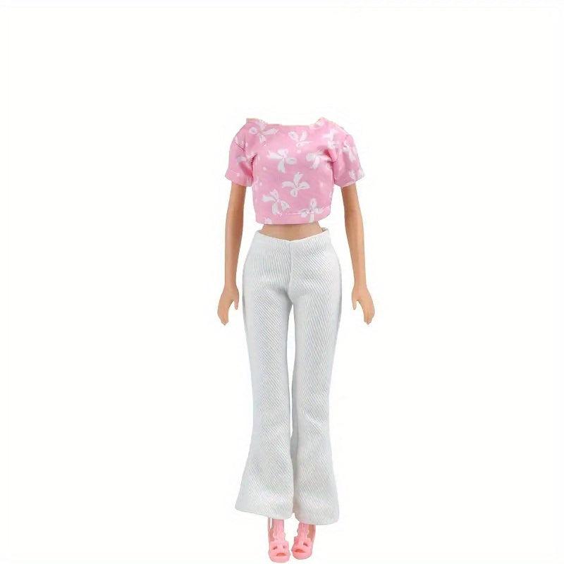 Doll Clothes Outfit Set 5 Tops 5 Trousers for 29-21 cm Girl Doll