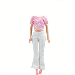 Doll Clothes Outfit Set 5 Tops 5 Trousers for 29-21 cm Girl Doll