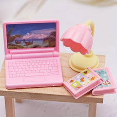 17 Pc Dollhouse Computer & Stationery Set Toys Gift for Girls & Boys