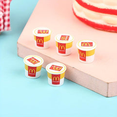1:12 Dollhouse Fastfood Family Bucket Model Set for Pretend Play Decor