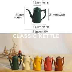 Mini Dollhouse Kettle for Realistic Decor