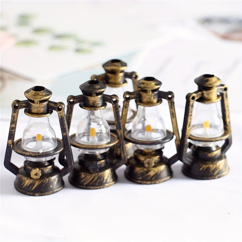 Dollhouse Mini Vintage Style Plastic Kerosene Lamp H 5