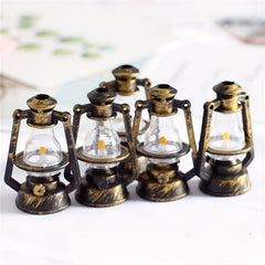 Dollhouse Mini Vintage Style Plastic Kerosene Lamp H 5