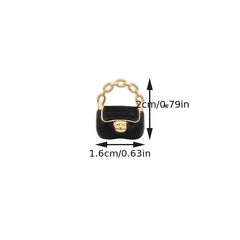Metal 3D Bag Model Shoulder Bags Dollhouse Decor DIY Accessories