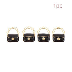 Metal 3D Bag Model Shoulder Bags Dollhouse Decor DIY Accessories