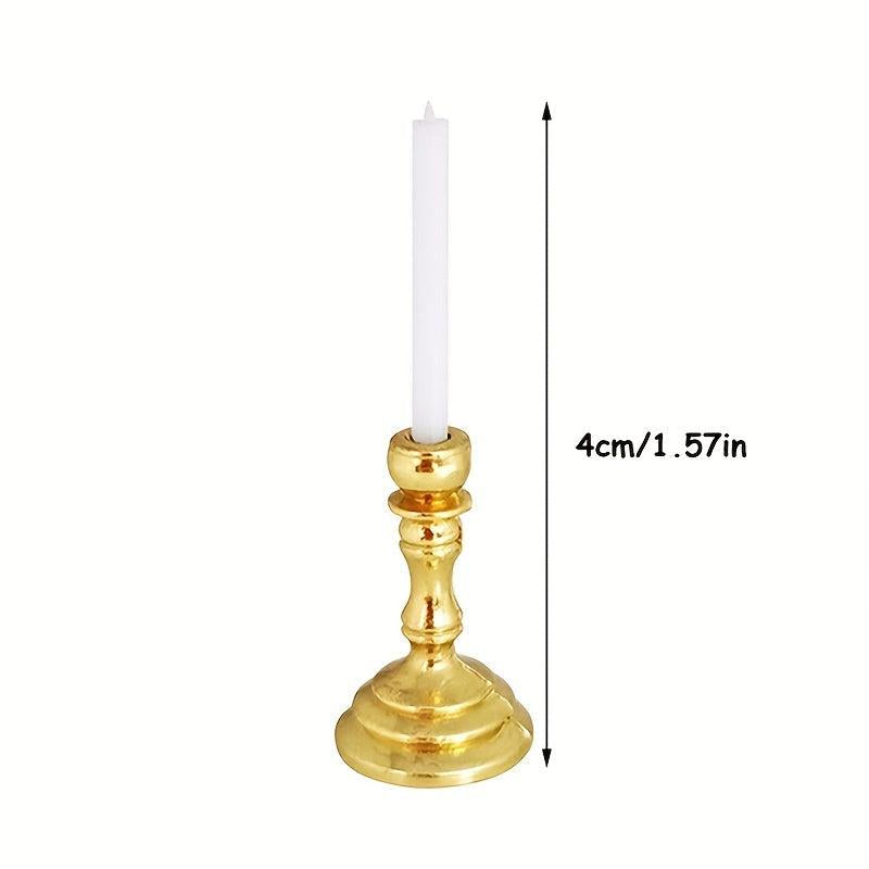 Mini Candlestick Dollhouse Furniture Set with Accessories for Playing House Toys