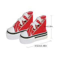 2pcs Mini Finger Shoes Skateboard Elf Doll Shoes Keychains Bird Sneakers Hol