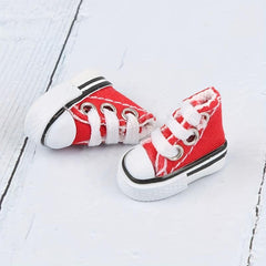 2pcs Mini Finger Shoes Skateboard Elf Doll Shoes Keychains Bird Sneakers Hol