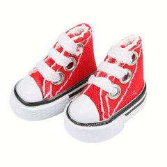 2pcs Mini Finger Shoes Skateboard Elf Doll Shoes Keychains Bird Sneakers Hol