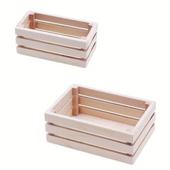 Wooden Dollhouse Storage Basket Model - Supermarket Accessories