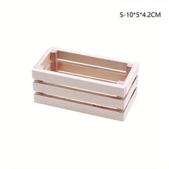 Wooden Dollhouse Storage Basket Model - Supermarket Accessories