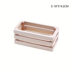 Wooden Dollhouse Storage Basket Model - Supermarket Accessories