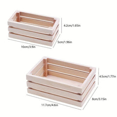 Wooden Dollhouse Storage Basket Model - Supermarket Accessories