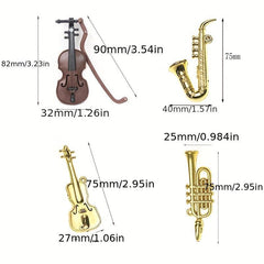 Instrument Dollhouse Accessories Saxophone Violin Trumpet Clarinet Models
