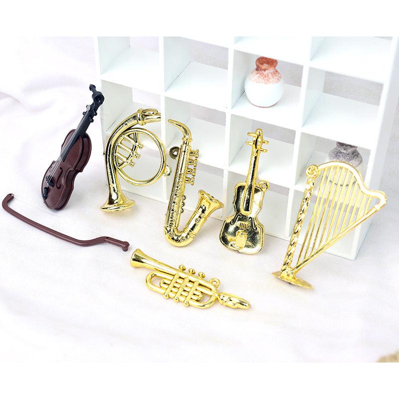 Instrument Dollhouse Accessories Saxophone Violin Trumpet Clarinet Models