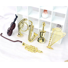 Instrument Dollhouse Accessories Saxophone Violin Trumpet Clarinet Models