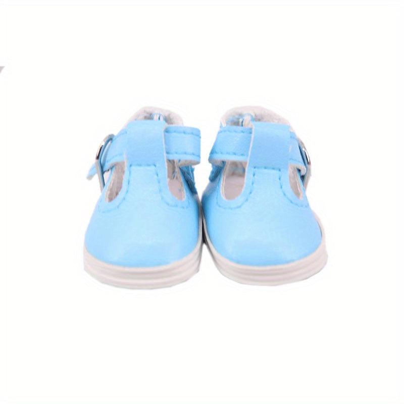 American Doll Small Leather Shoes 35-56cm Wear Hole Buckle Shoes